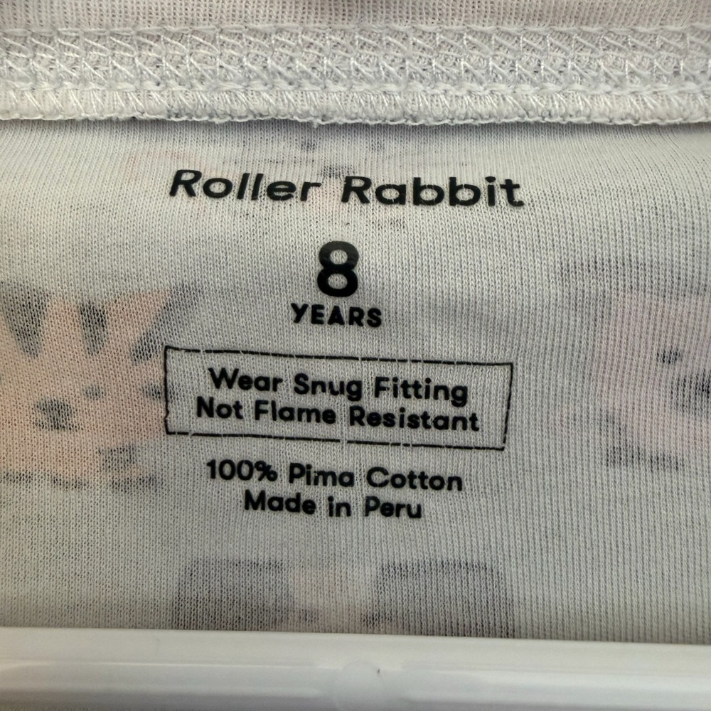 ROLLER RABBIT Chinese New Year Long Sleeve Kids Pima Cotton Pajama Set Size 8 - Picture 3 of 14